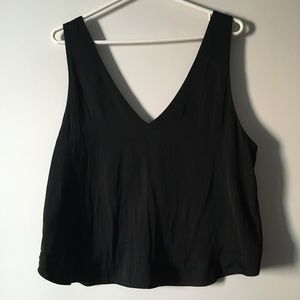 ONE X ONETEASPOON Black Loose Crop Tank M